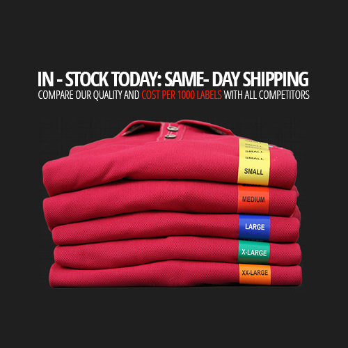 Size Stickers & Labels for Clothes Size Strips