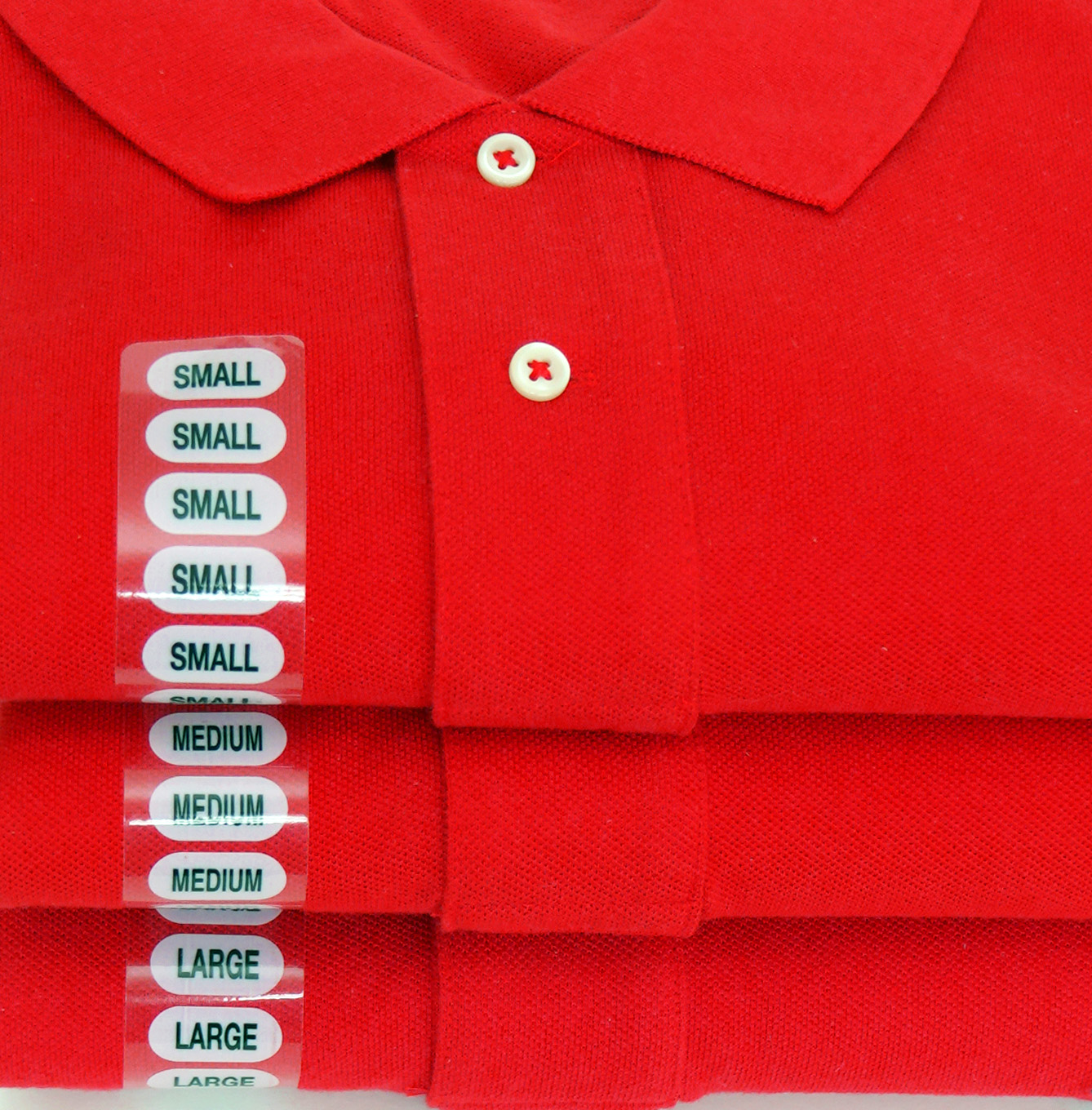 1 ȼ Ea. Wrap Around Clothing Size Labels. 1.25