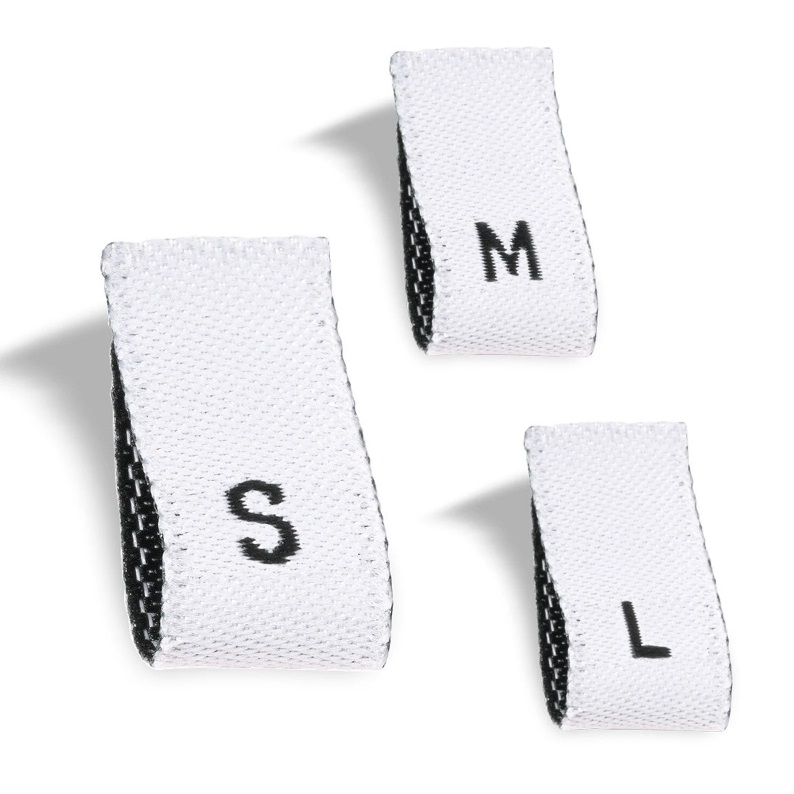 Woven Size Labels ONLY 8/10 ȼ Ea. Size Tabs Labels 1/2