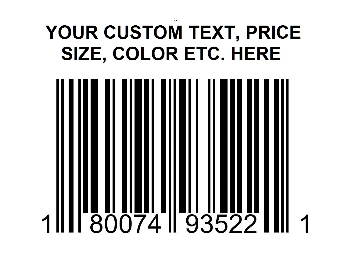 Barcode Stickers. 1 Cent Ea. UPC, Price and Size. 1 C Ea. Same Day Shipping
