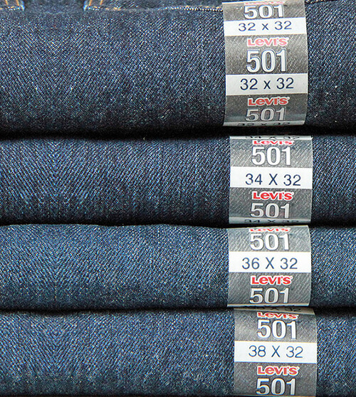 1/2ȼ Size Strip Stickers LEVI 501 JEANS Ships Today