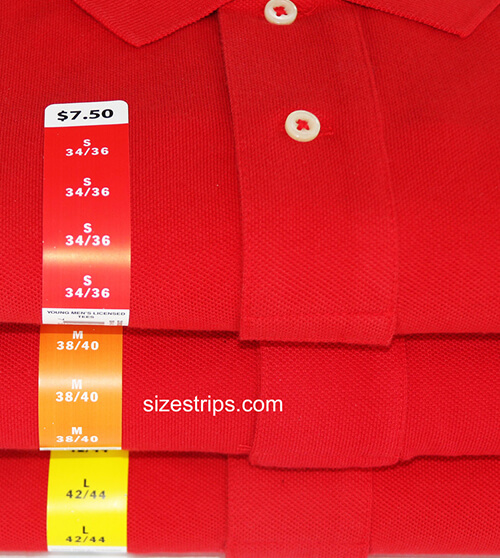 Size Stickers Walmart 1" X 41/2"